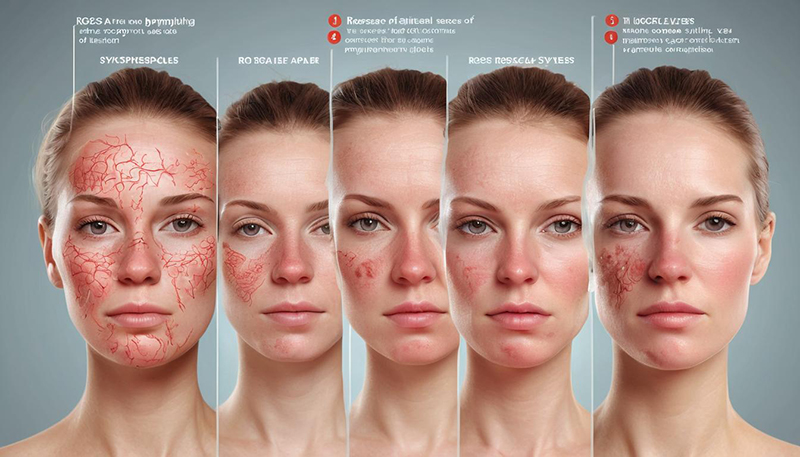 Rosacea symptoms infographic